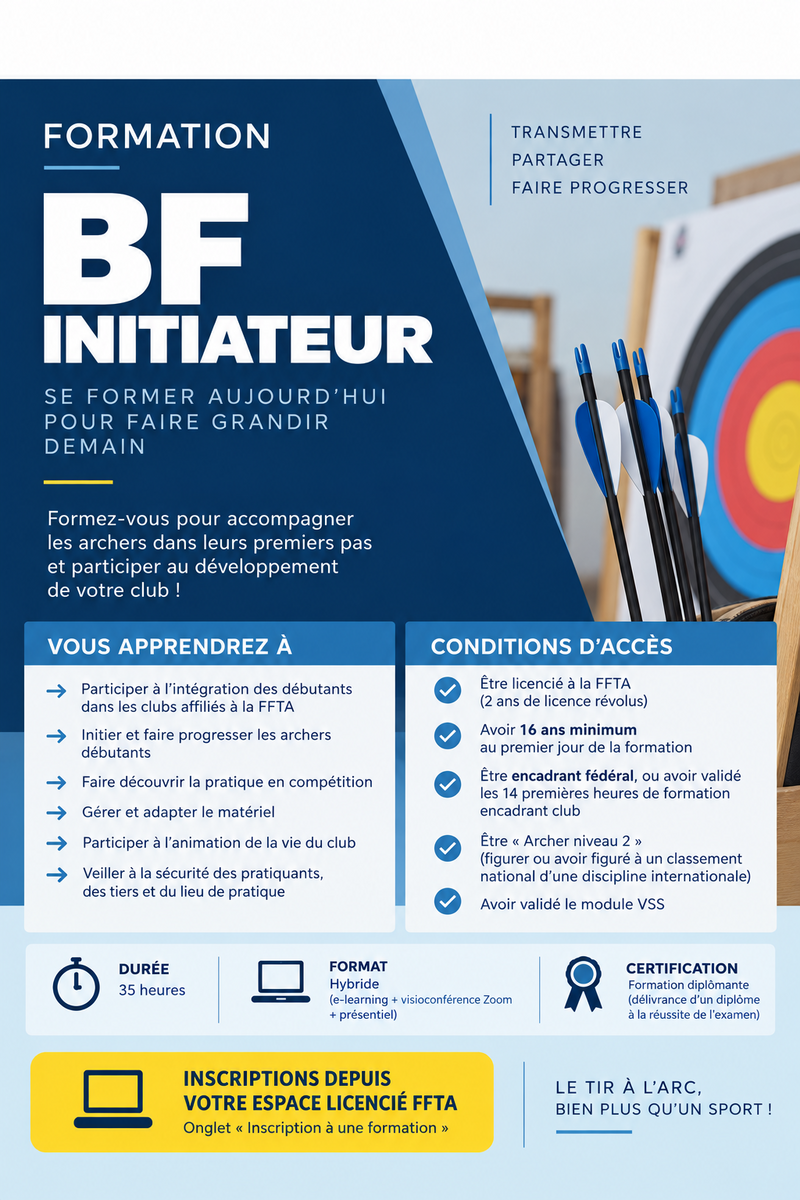 Formation BF Initiateur : les inscriptions sont ouvertes !
