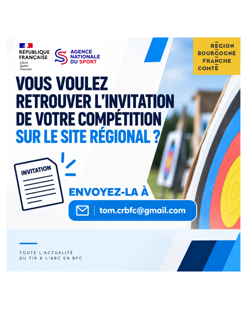 Publication des invitations à vos compétitions