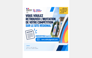 Publication des invitations à vos compétitions